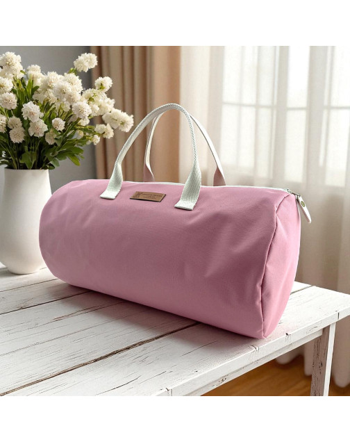 Sac polochon, "Brooklyn" rose poudré
