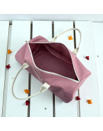 Sac polochon, "Brooklyn" rose poudré