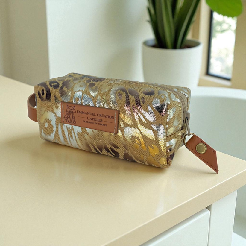 Trousse nomade XS, "Savannah" beige