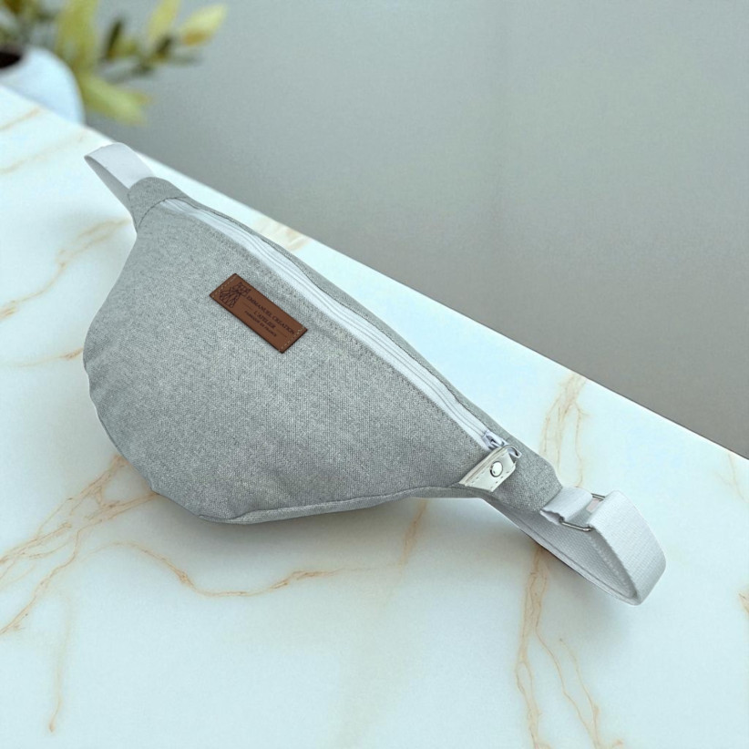 Sac banane, "Lurex" argent