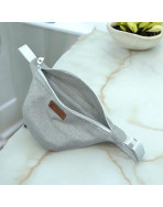 Sac banane, "Lurex" argent