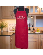 Tablier de cuisine, "C'est gavé bon" bordeaux uni