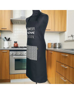 Tablier de cuisine, "Danger ! Homme en cuisine" noir