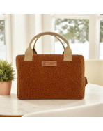 Sac isotherme Ice cube S, "Bouclette" terra