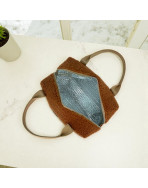 Sac isotherme Ice cube S, "Bouclette" terra