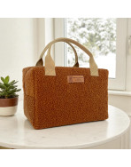 Sac isotherme Ice cube S, "Bouclette" terra