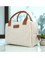 Sac isotherme Ice cube S, "Bouclette" écru
