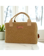 Sac isotherme Ice cube S, "Bouclette" camel