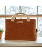 Sac isotherme Ice cube M, "Bouclette" terra