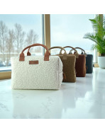 Sac isotherme Ice cube M, "Bouclette" kaki