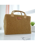 Sac isotherme Ice cube M, "Bouclette" camel
