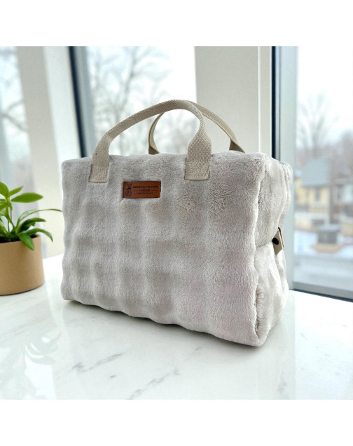 Sac isotherme Ice cube M, "Bubble" taupe