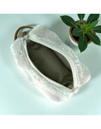 Trousse nomade XS, "Bubble" taupe