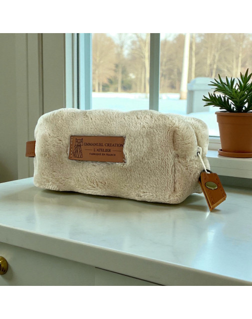 Trousse nomade XS, "Bubble" sable