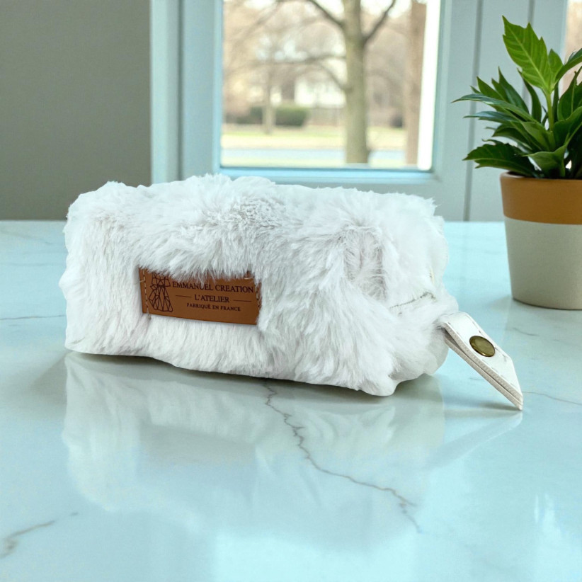 Trousse nomade XS, "Bubble" blanc