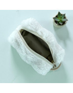 Trousse nomade XS, "Bubble" blanc