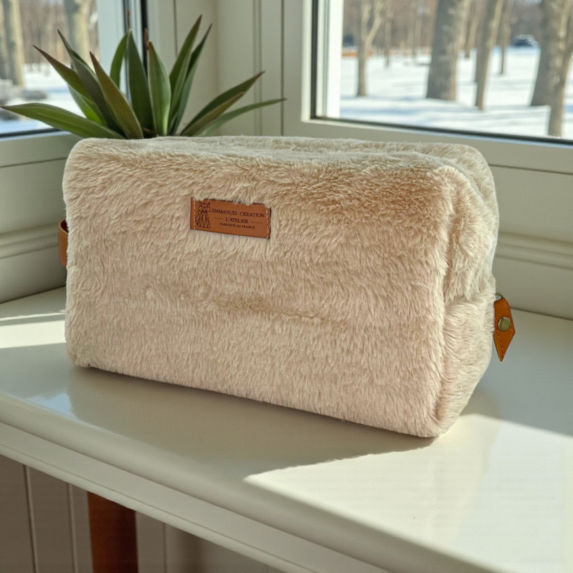 Trousse nomade M, "Fourrure" sable
