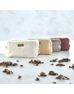 Trousse nomade M, "Fourrure" sable