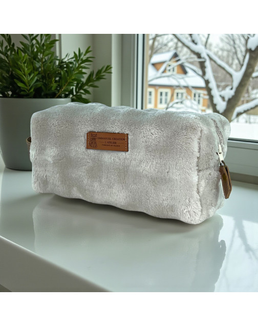 Trousse nomade S, "Bubble" taupe