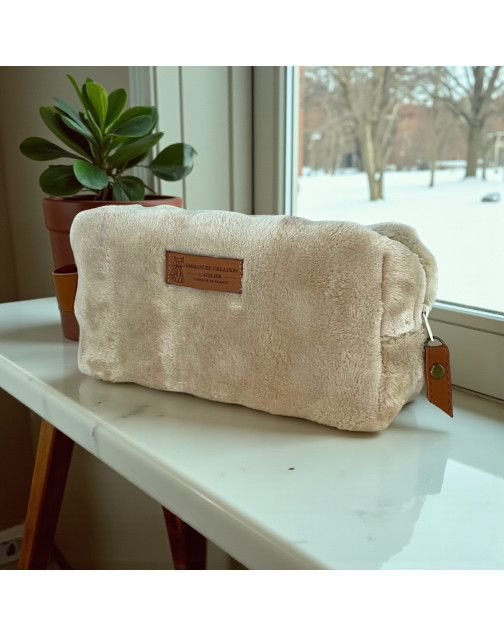 Trousse nomade S, "Bubble" sable