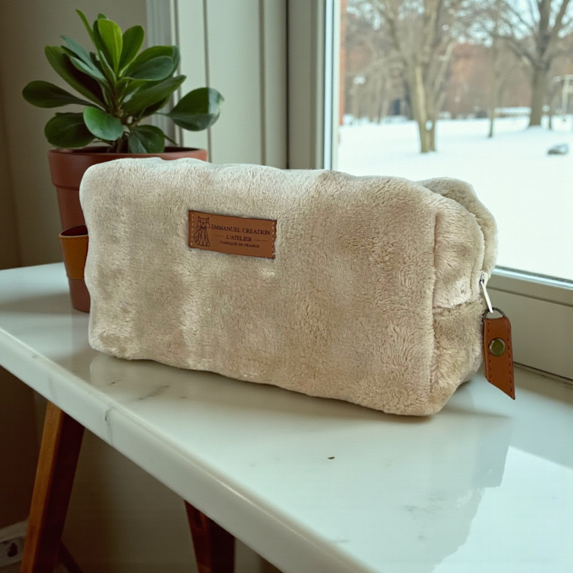 Trousse nomade S, "Bubble" sable