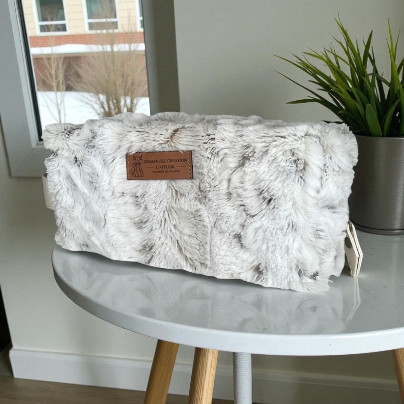 Trousse nomade S, "Lapinou" taupe