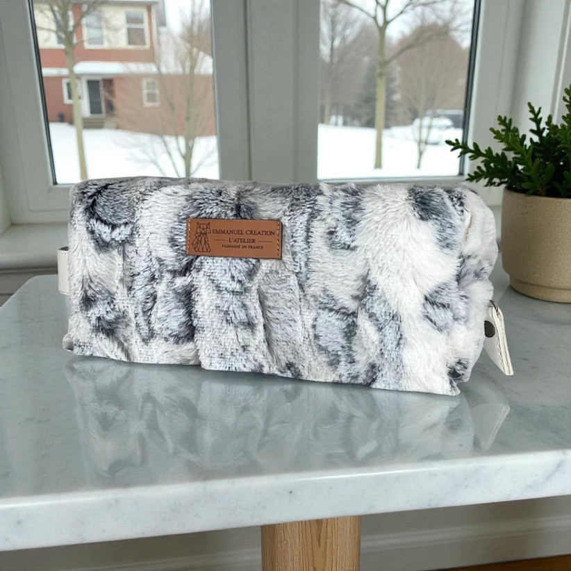 Trousse nomade S, "Lapinou" gris