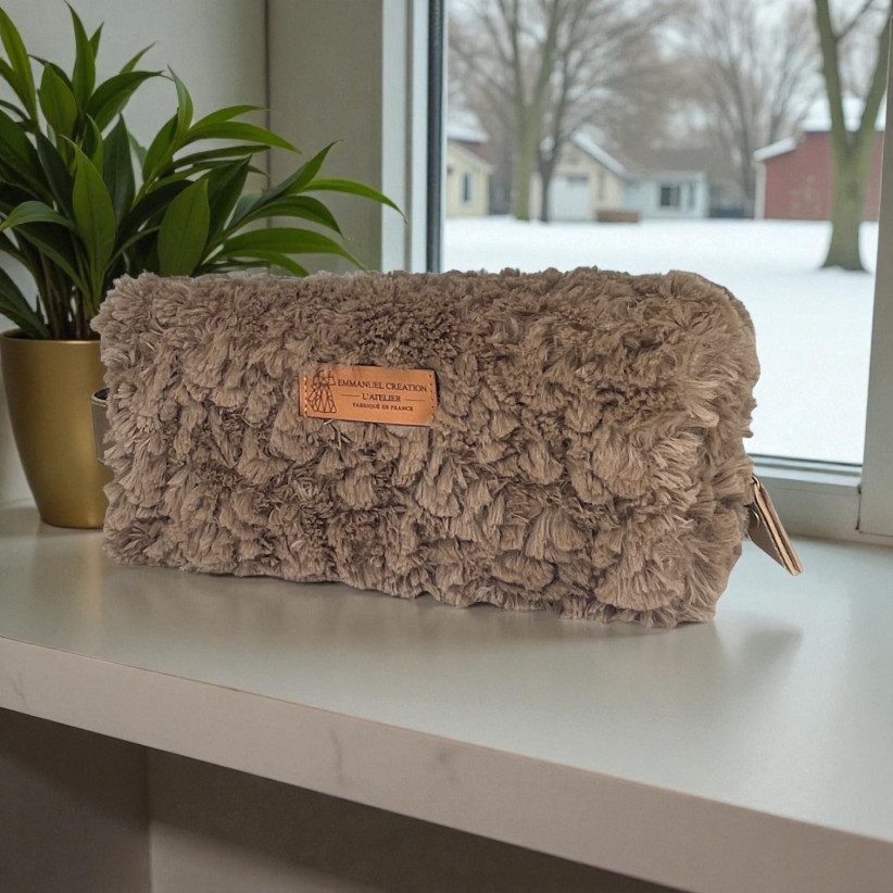 Trousse nomade S, "Courchevel" brun