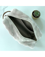 Trousse nomade M, "Bubble" taupe