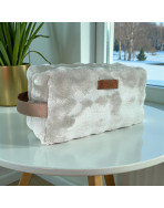 Trousse nomade M, "Bubble" taupe