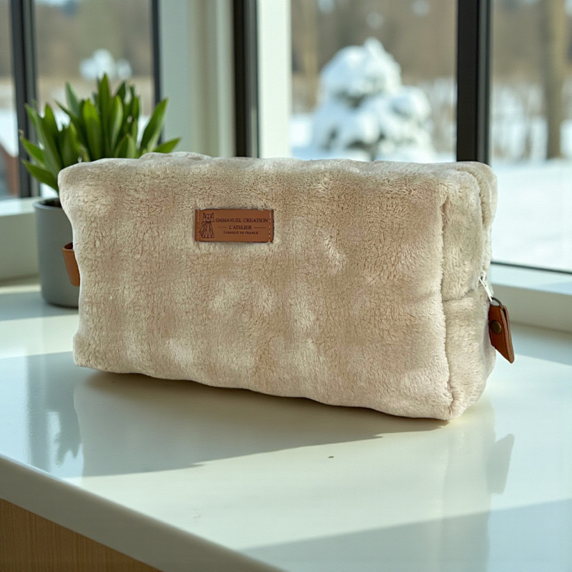 Trousse nomade M, "Bubble" sable