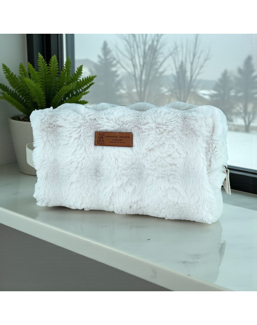 Trousse nomade M, "Bubble" blanc