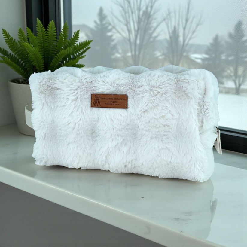 Trousse nomade M, "Bubble" blanc