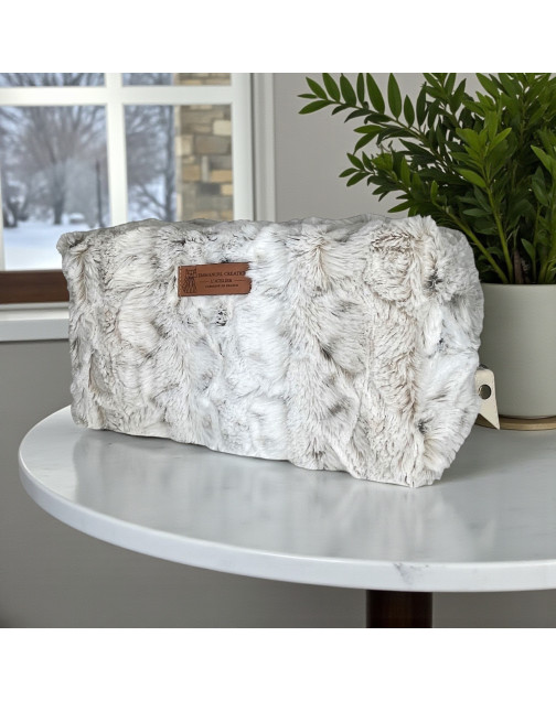 Trousse nomade M, "Lapinou" taupe