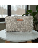 Trousse nomade M, "Courchevel" taupe