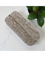 Trousse nomade M, "Courchevel" taupe