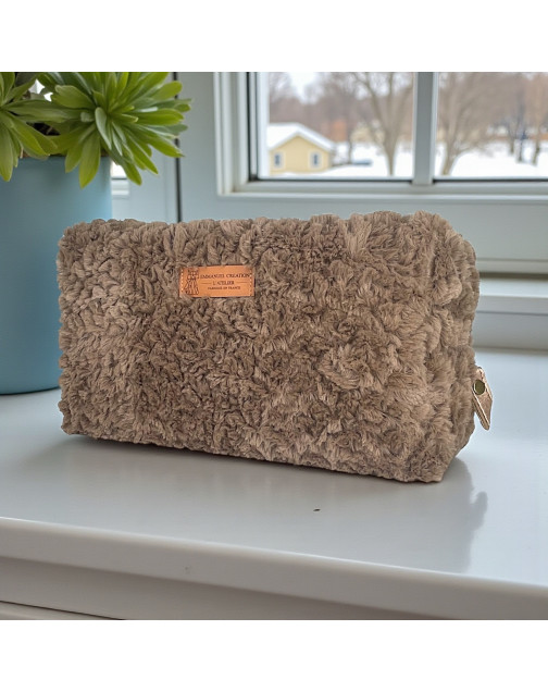 Trousse nomade M, "Courchevel" brun