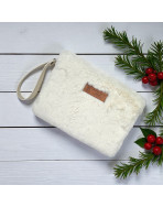 Pochette M, "Fourrure" blanc
