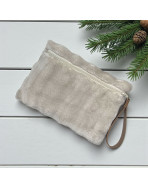 Pochette M, "Bubble" taupe