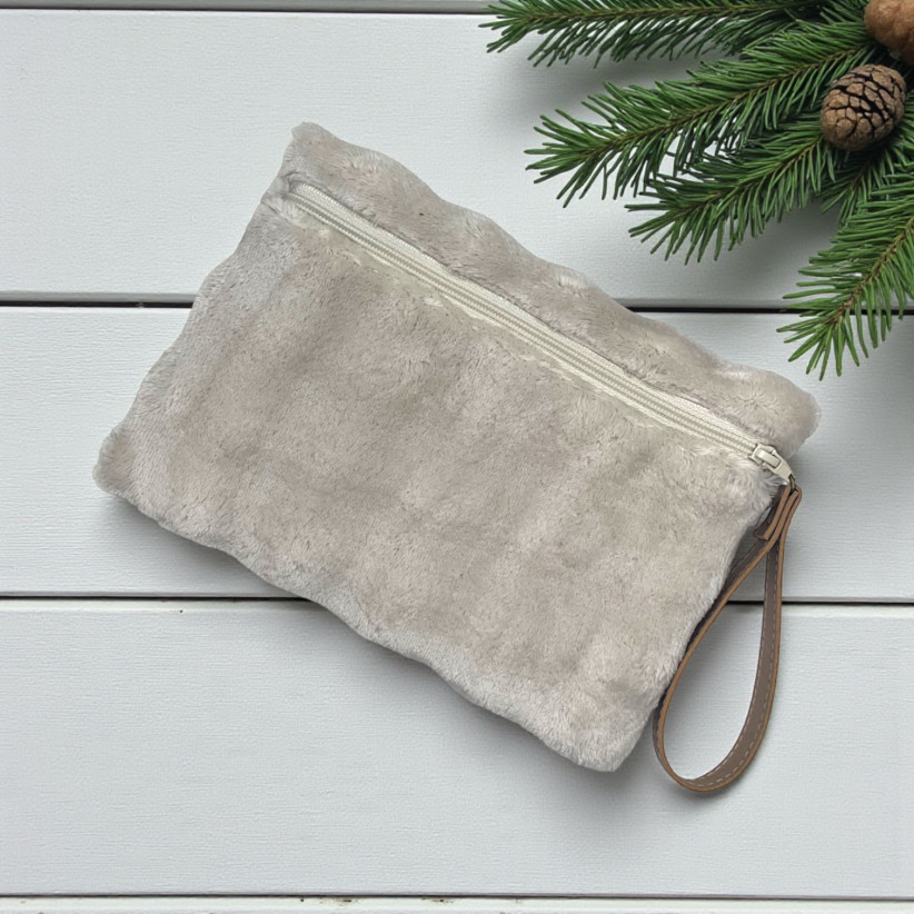 Pochette M, "Bubble" taupe