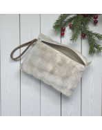 Pochette M, "Bubble" taupe