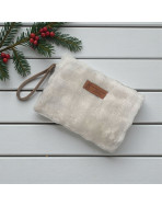 Pochette M, "Bubble" taupe