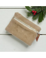 Pochette S, "Fourrure" sable