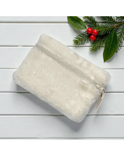 Pochette S, "Fourrure" blanc