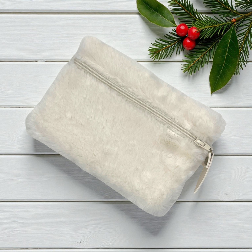 Pochette S, "Fourrure" blanc
