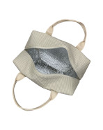 Sac isotherme Ice cube M, "Velours côtelé" écru