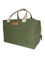 Sac isotherme Ice cube M, "Velours côtelé" kaki