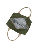 Sac isotherme Ice cube M, "Velours côtelé" kaki