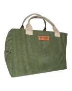 Sac isotherme Ice cube M, "Velours côtelé" kaki