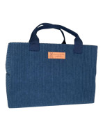 Sac isotherme Ice cube M, "Velours côtelé" marine